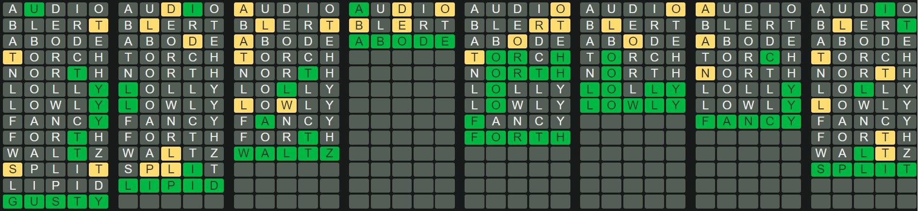 Daily Octordle 207 Answer - August 19th 2022