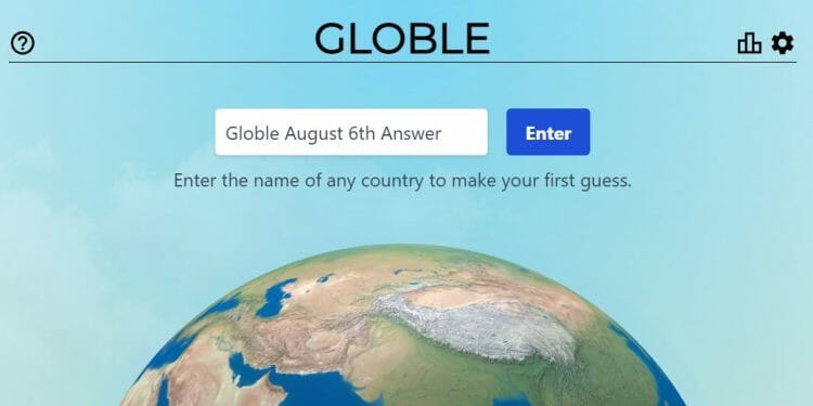 Globle Answer August 6th 2022 Today