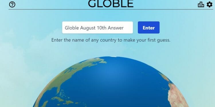 Globle August 10th Answer 2022