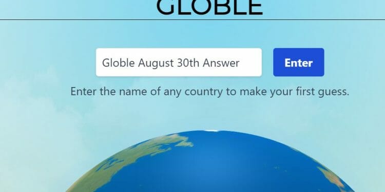 Globle August 30th Answer Today