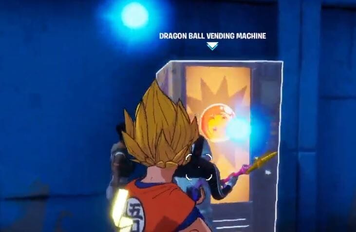 Purchase an item from a Dragon Ball Vending Machine Fortnite