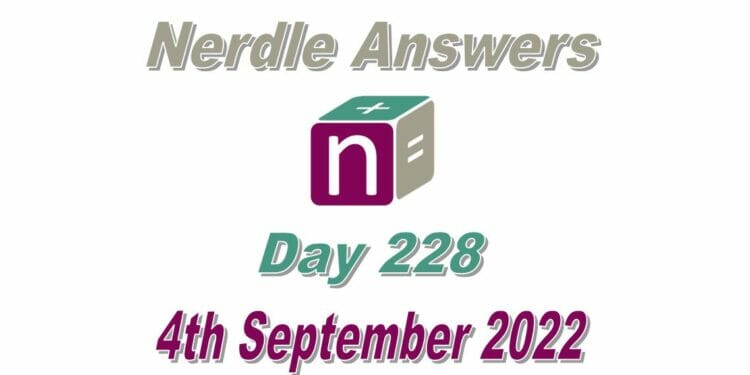 Daily Nerdle 228 Answers - September 4th, 2022