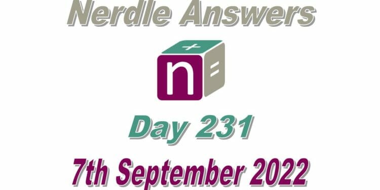 Daily Nerdle 231 Answers - September 7th, 2022