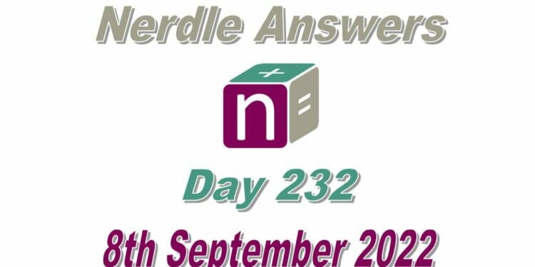 Daily Nerdle 232 Answers - September 8th, 2022