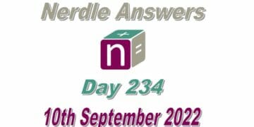 Daily Nerdle 234 Answers - September 10th, 2022