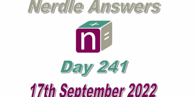 Daily Nerdle 241 Answers - September 17th, 2022