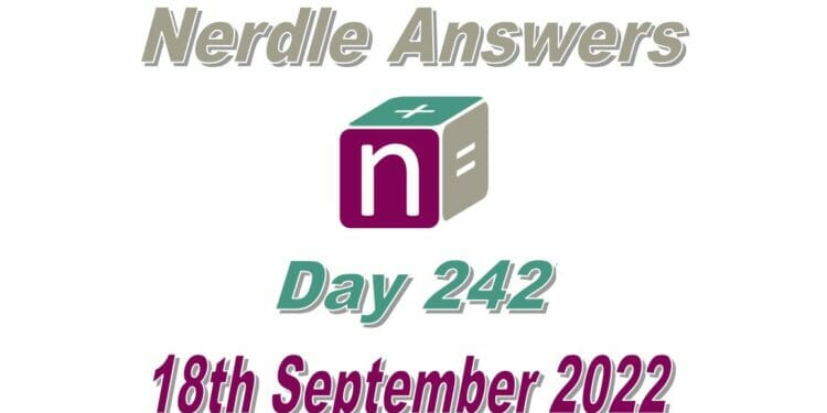 Daily Nerdle 242 Answers - September 18th, 2022