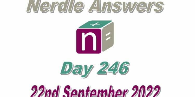 Daily Nerdle 246 Answers - September 22nd, 2022