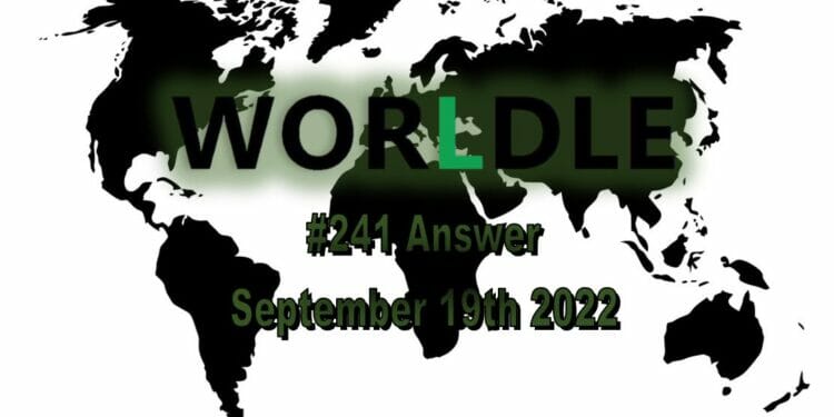 Daily Worldle 241 - September 19th 2022
