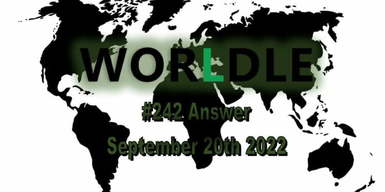 Daily Worldle 242 - September 20th 2022
