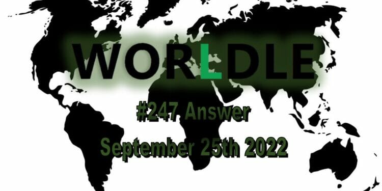 Daily Worldle 247 - September 25th 2022