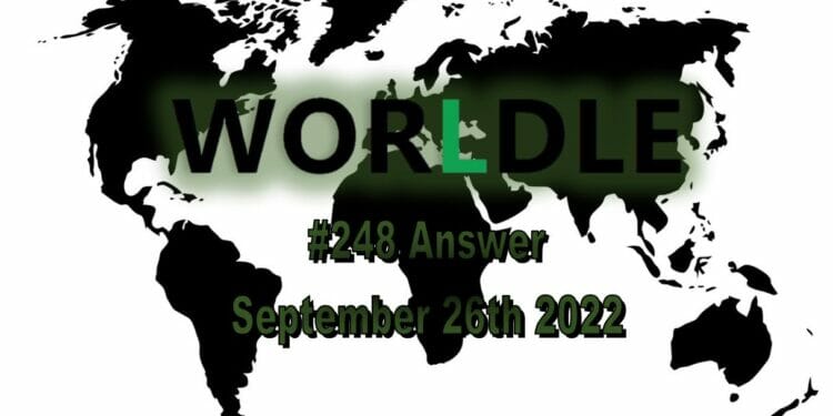 Daily Worldle 248 - September 26th 2022
