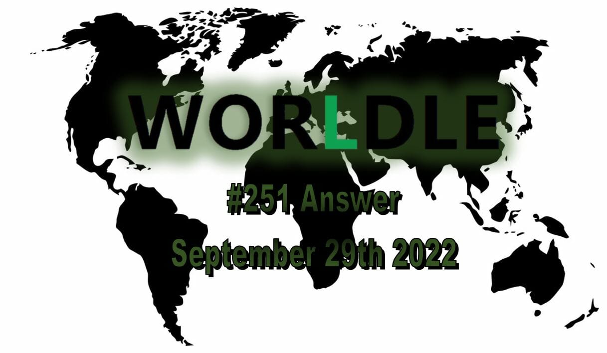 Geography ‘Worldle’ Country Answer Today 251: Map Game September 29, 2022 Solution