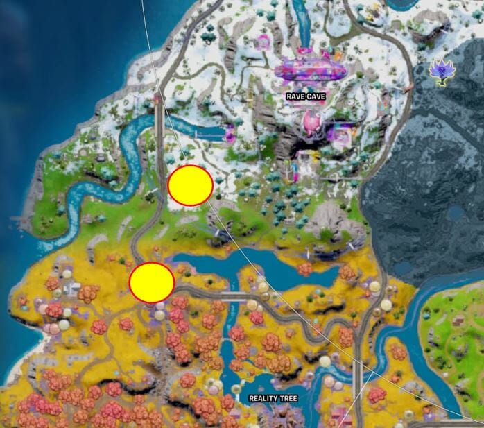 Fortnite Map Location - Knock Down a Runaway Boulder and Timber Pine