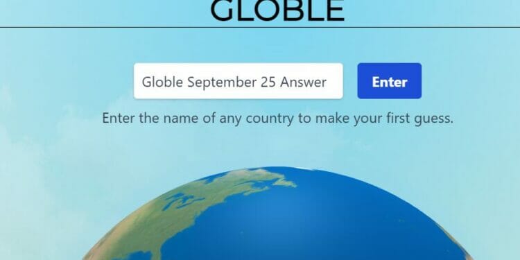 Globle 25 September Answer and Hints Today