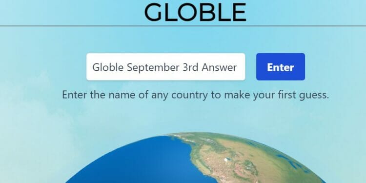 Globle September 3 Answer Today