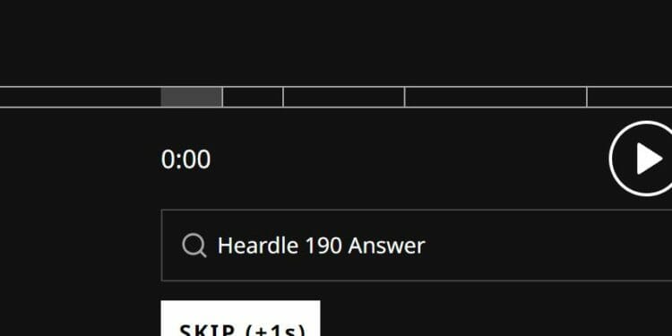 Heardle September 2 2022 Answer Today 190