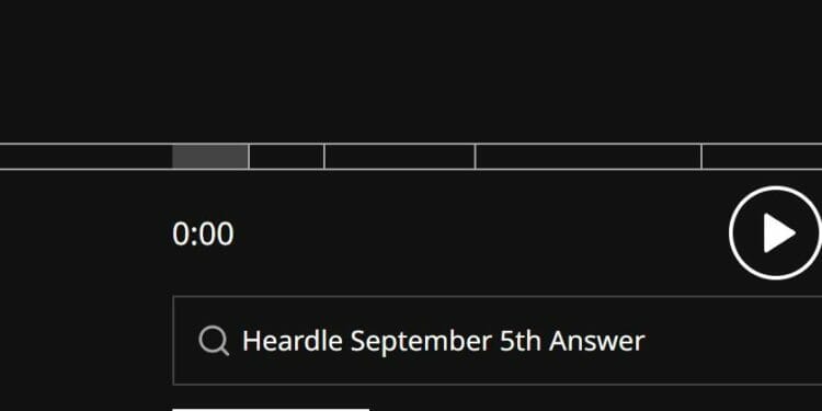 Heardle September 5 Answer Today 193