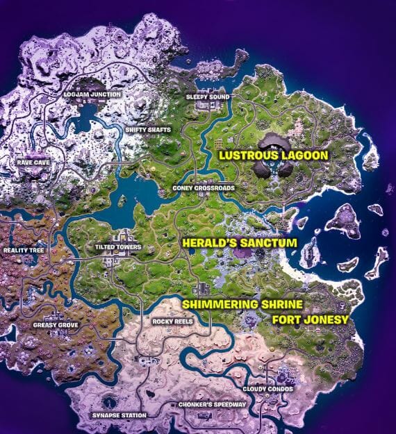 Map Changes in Fortnite Season 4 Chapter 3