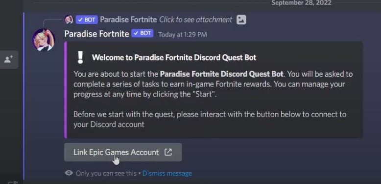 Paradise Fortnite Discord Bot