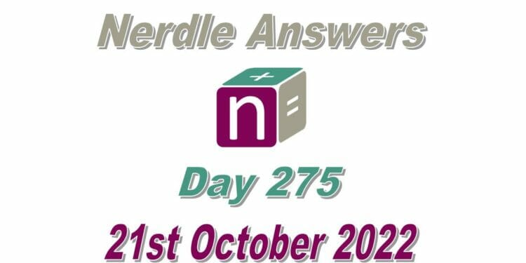 Daily Nerdle 275 Answers - October 21st, 2022
