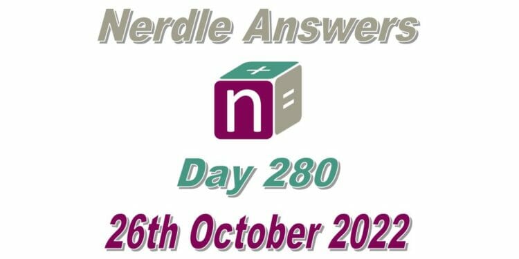 Daily Nerdle 280 Answers - October 26th, 2022