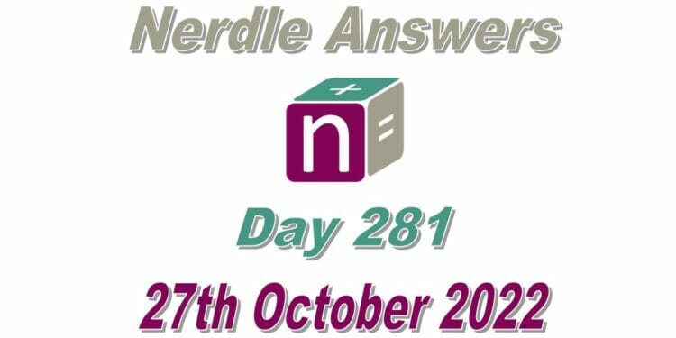 Daily Nerdle 281 Answers - October 27th, 2022