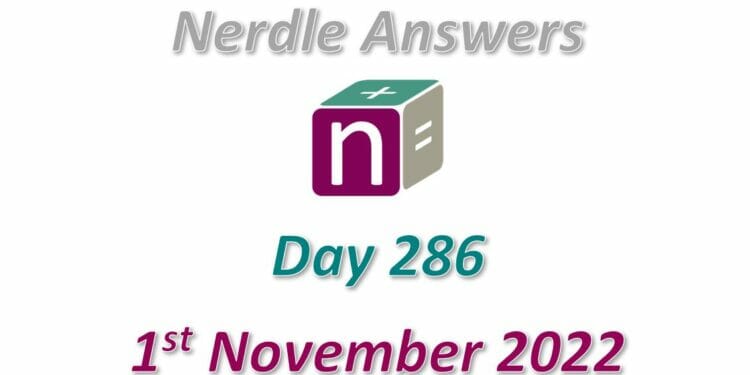 Daily Nerdle 286 Answers - November 1st, 2022