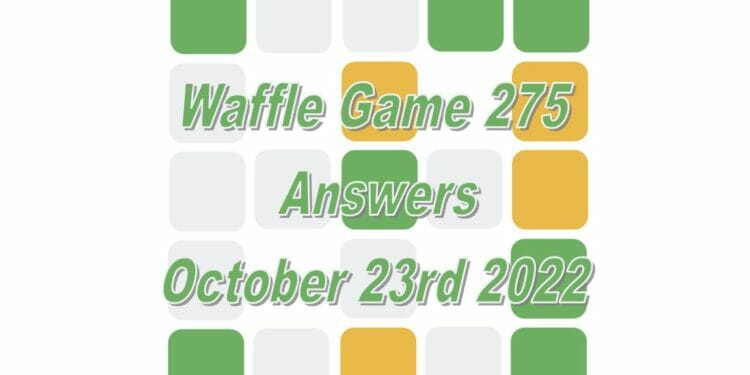 Daily Waffle - October 23rd 2022