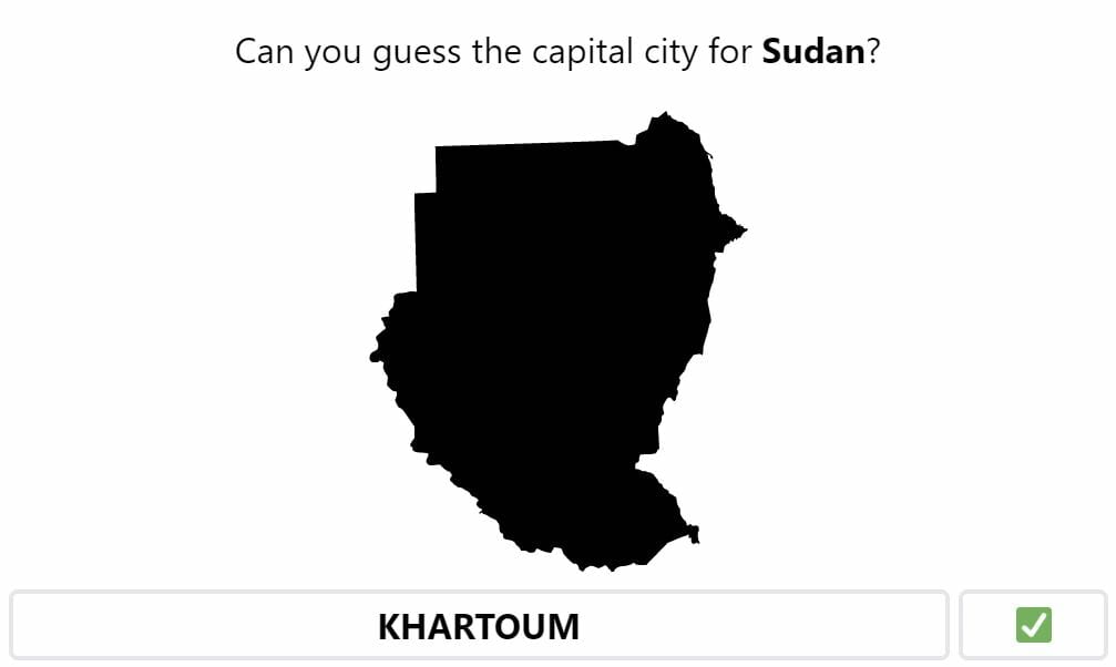 Daily Worldle 278 Capital of Sudan Answer - October 26th 2022