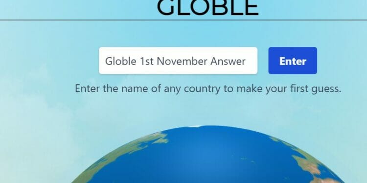 Globle 1 November Answer and Hints Today