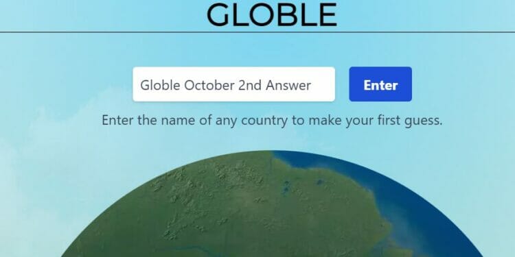Globle 2 October Answer and Hints Today