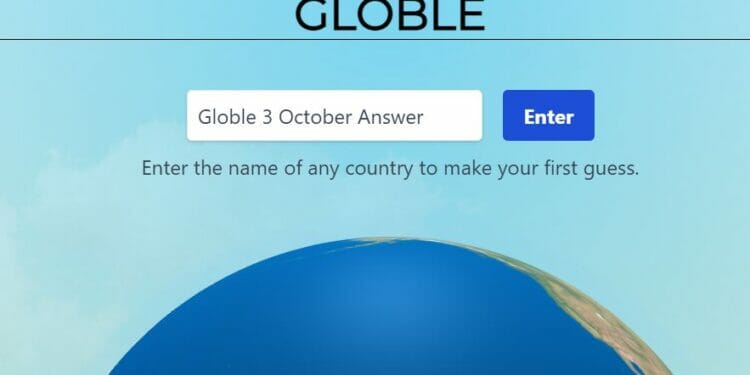 Globle 3 October Answer and Hints Today
