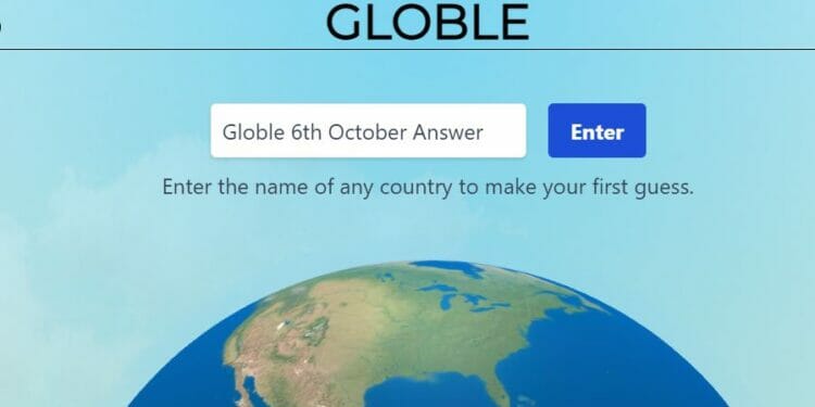 Globle 6 October Answer and Hints Today