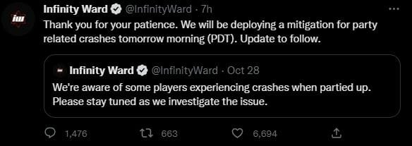 MW2 Crashing Update