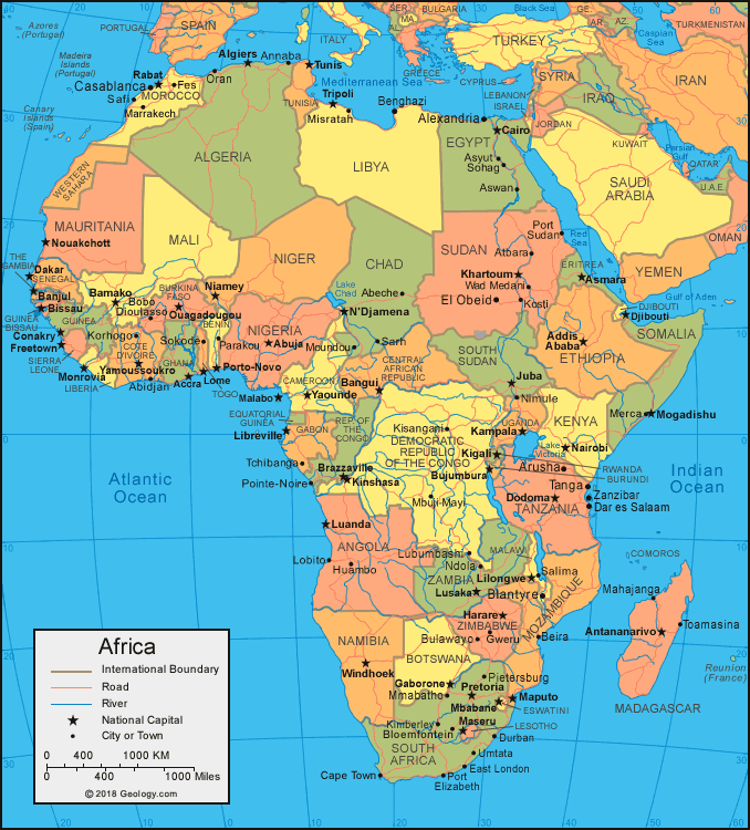 Africa On A Map