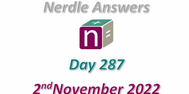 Daily Nerdle 287 Answers - November 2nd, 2022