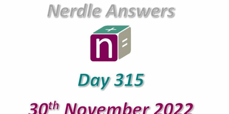 Daily Nerdle 315 Answers - November 30th, 2022