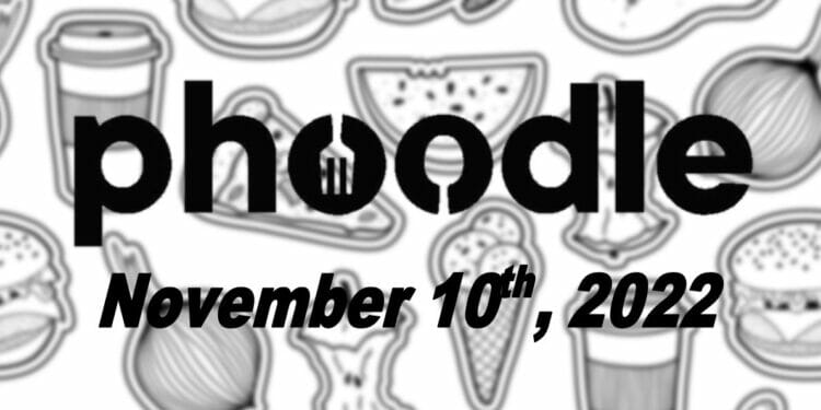Daily Phoodle - 10th November 2022