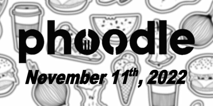 Daily Phoodle - 11th November 2022