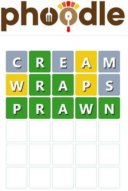 Daily Phoodle Answer 201 - 25th November 2022
