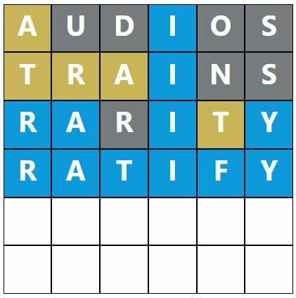 Daily Word Hurdle #620 Afternoon Answer - 23rd November 2022