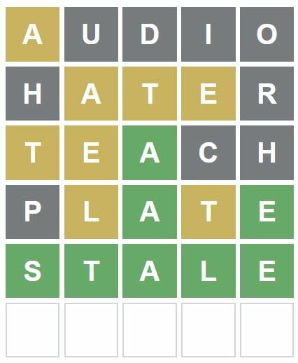 Daily Wordle 505 Answer - November 6th 2022