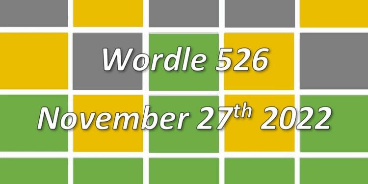 Daily Wordle 526 - 27th November 2022