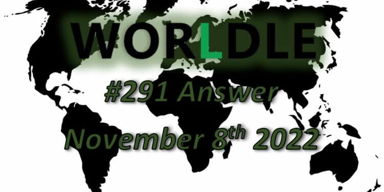 Daily Worldle 291 - November 8th 2022