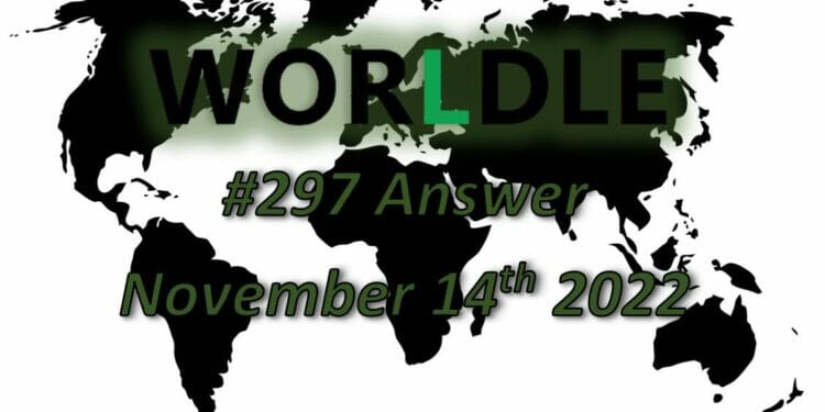 Daily Worldle 297 - November 14th 2022