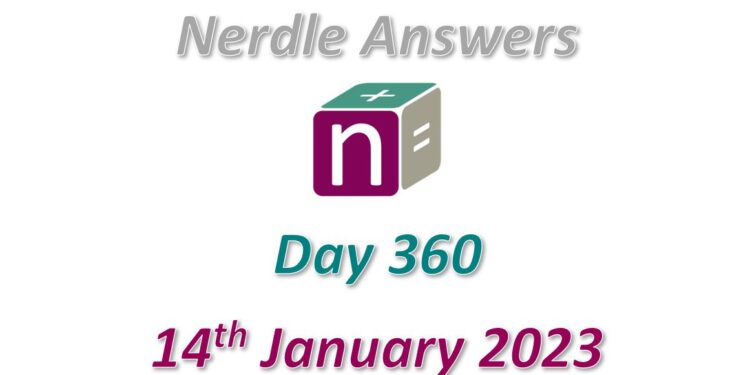Daily Nerdle 360 Answers - January 14th, 2023