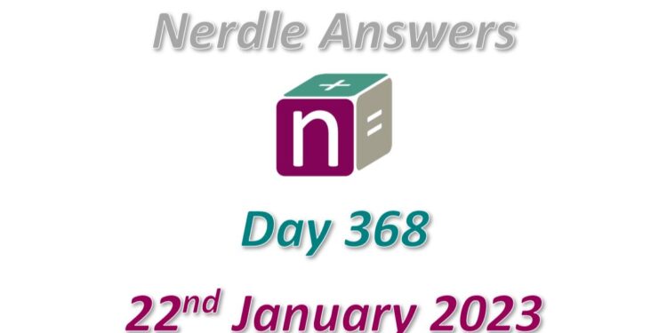 Daily Nerdle 368 Answers - January 22nd, 2023