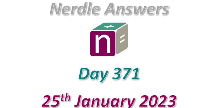Daily Nerdle 371 Answers - January 25th, 2023