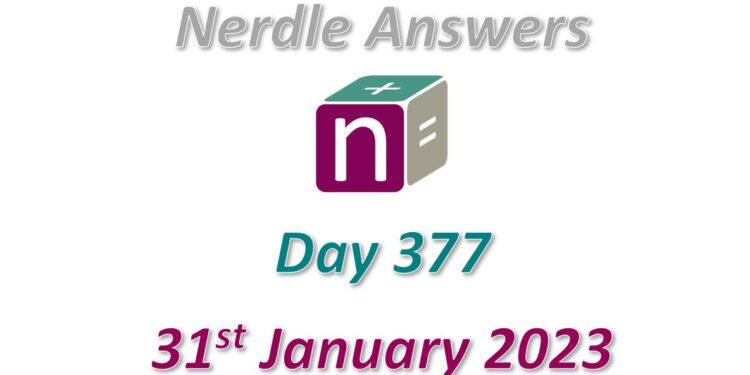 Daily Nerdle 377 Answers - January 31st, 2023